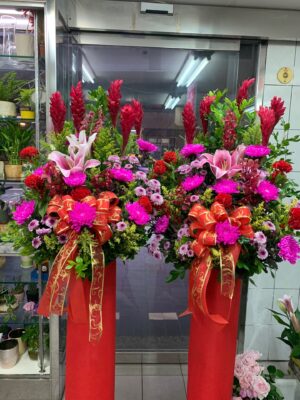 編號:A0007----歡喜旺旺花籃